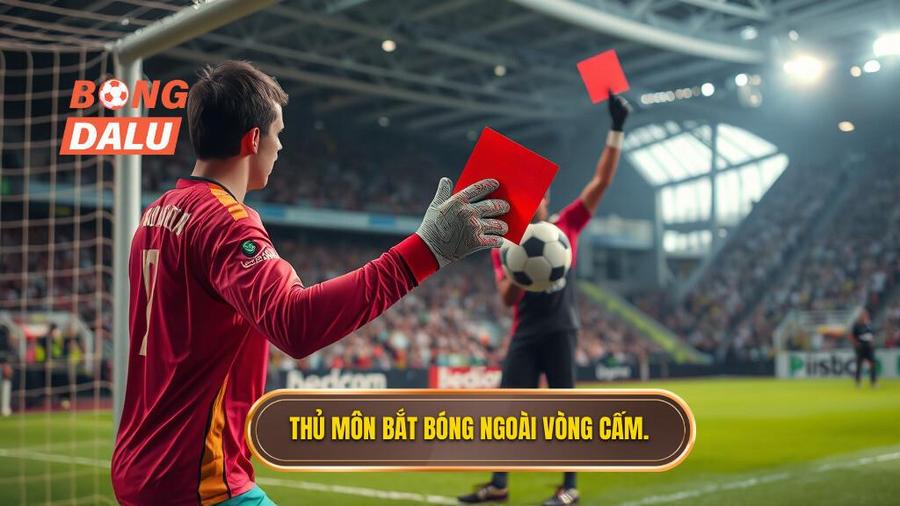 2. Thủ môn bắt bóng ngoài vòng cấm.
