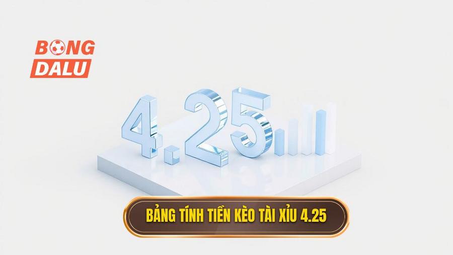 Bảng tính tiền kèo tài xỉu 4.25