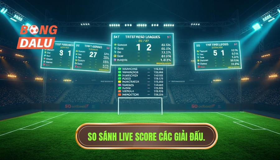 So sánh live score các giải đấu